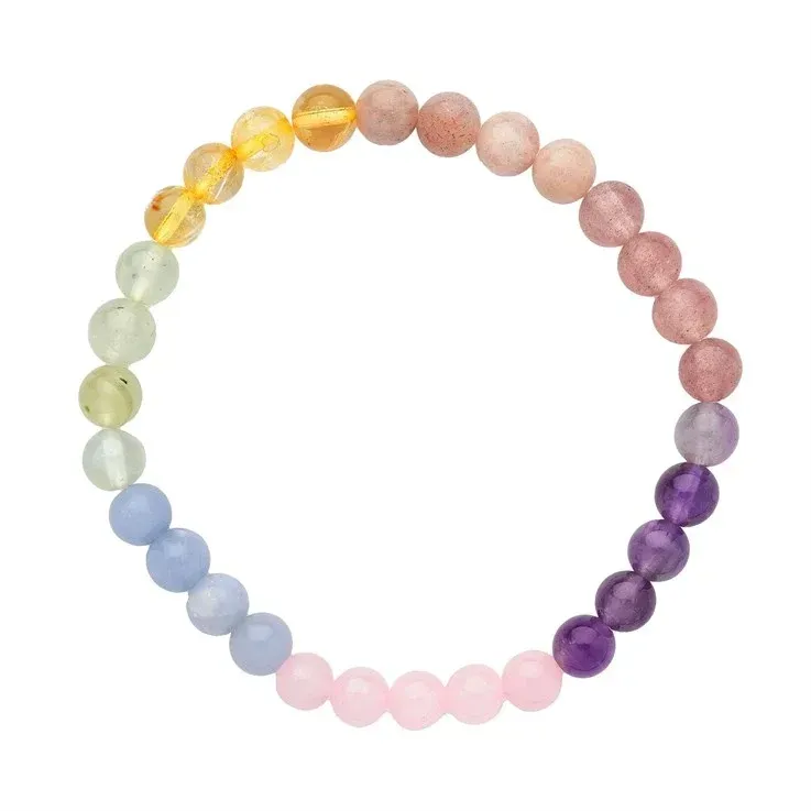 Chakra Pastel Gemstone Bead Bracelet